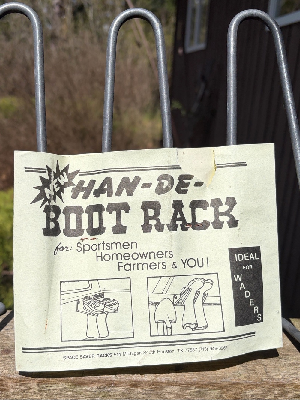VINTAGE Boot Rack SPACE SAVER RACKS Metal 1 lb.